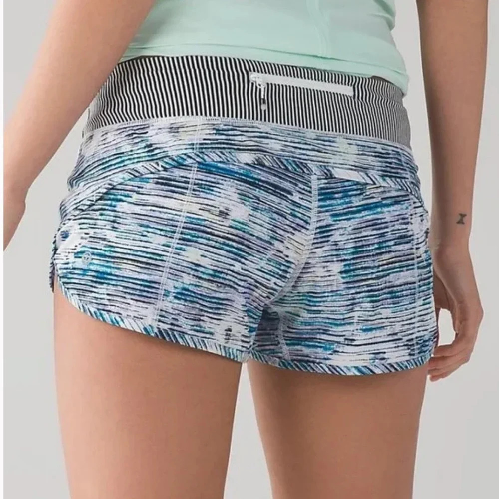 Lululemon Speed Short in Blurry Belle, size 8